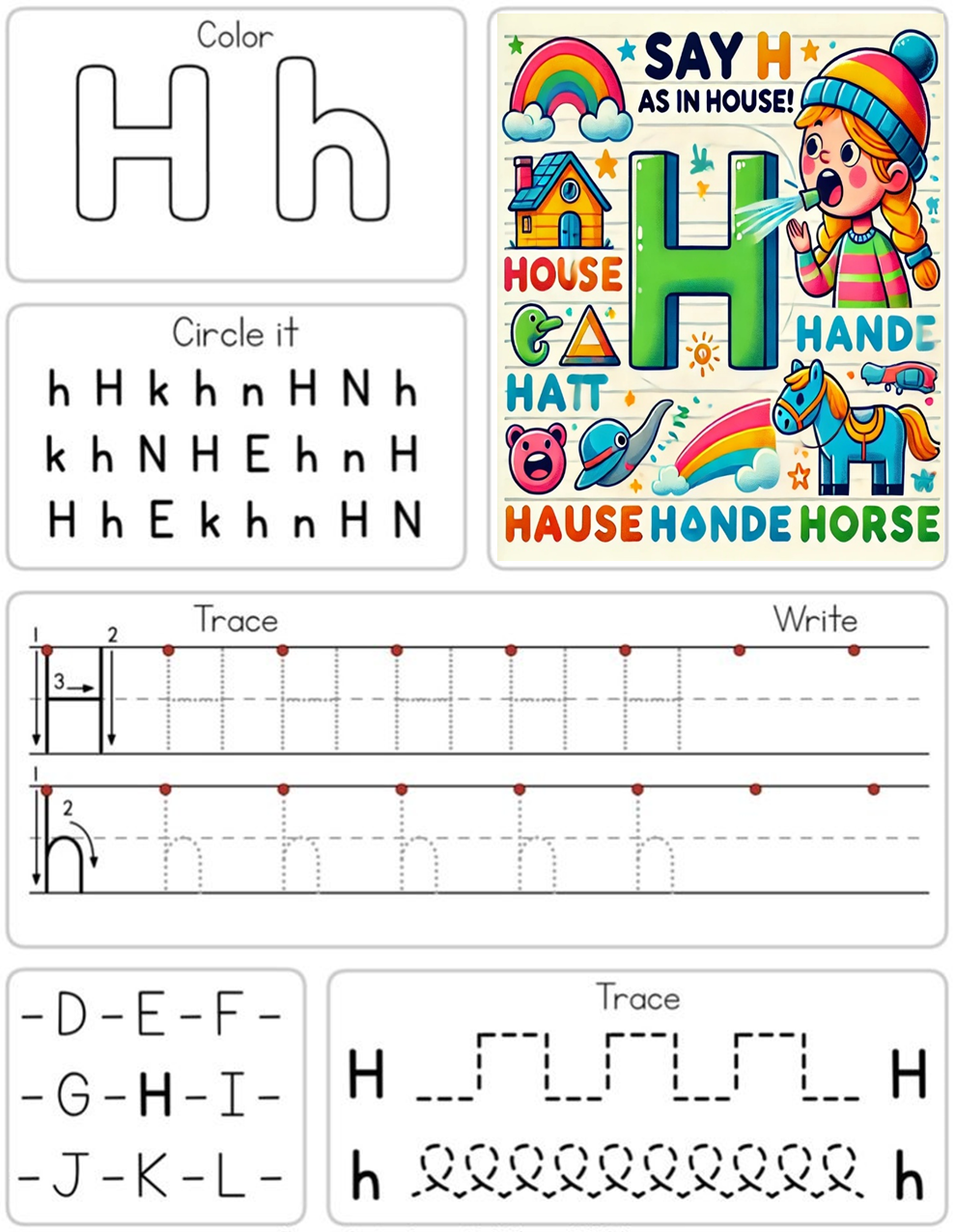 phonics Hh Ll